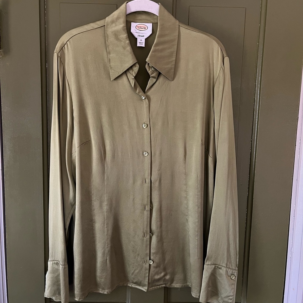 Talbots Green Women’s Button Down Shirt